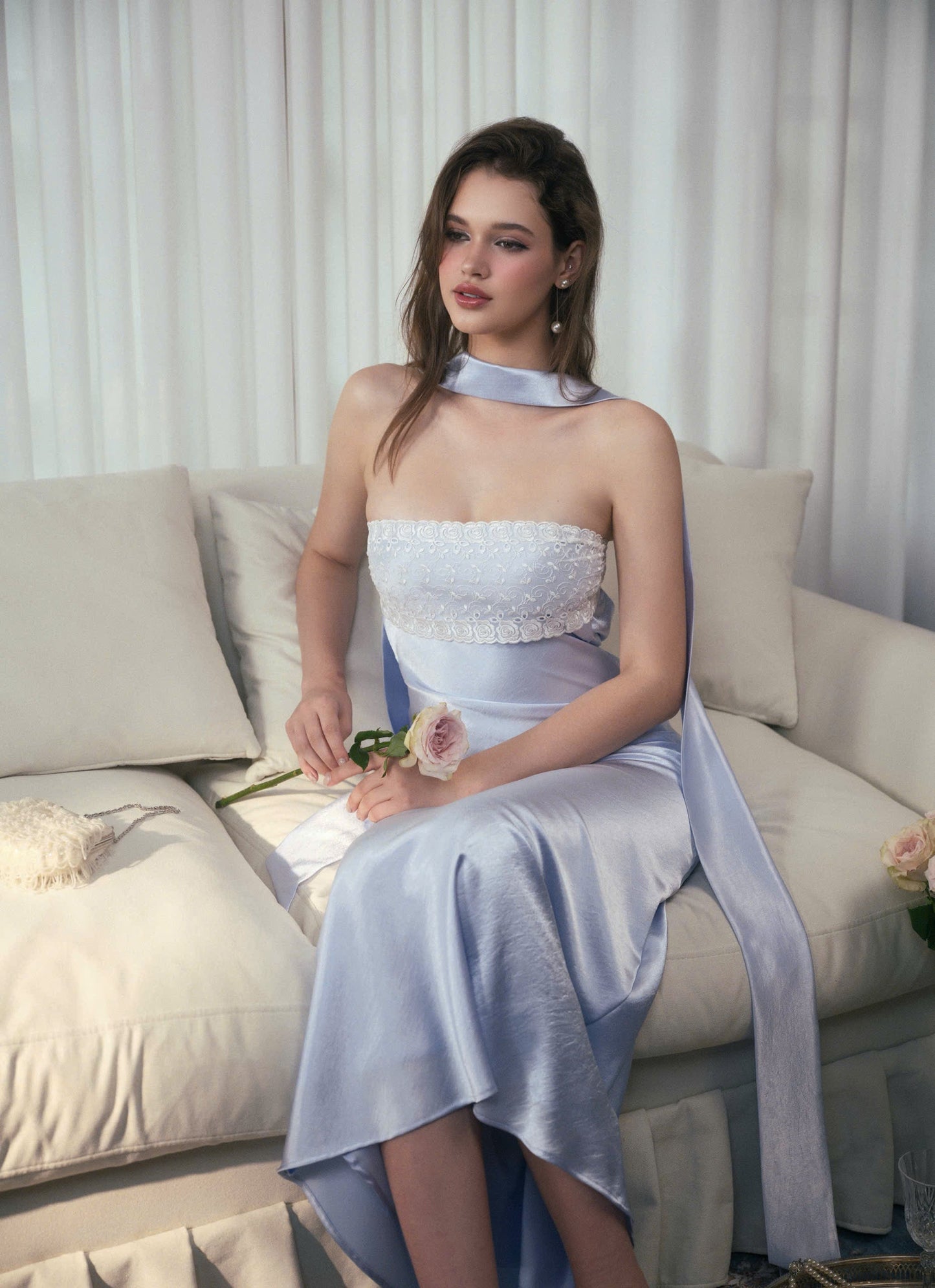 Kisserine Rosalia Dress - Baby Blue