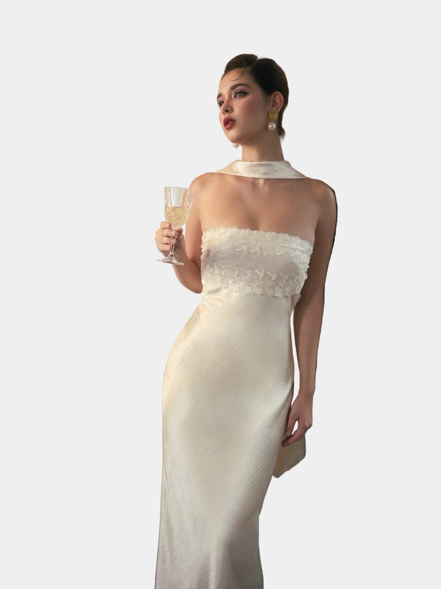 Kisserine Rosalia Dress - Ivory White