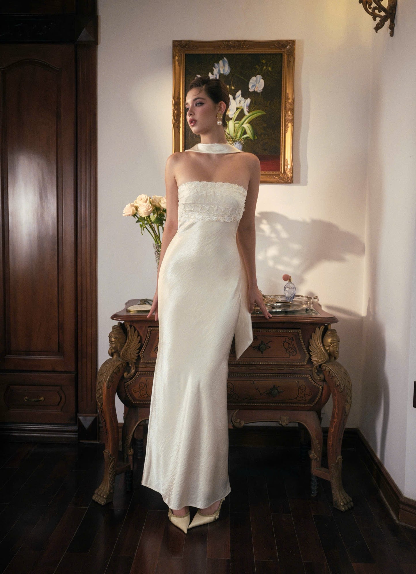 Kisserine Rosalia Dress - Ivory White