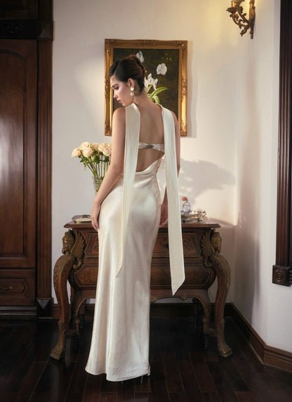 Kisserine Rosalia Dress - Ivory White