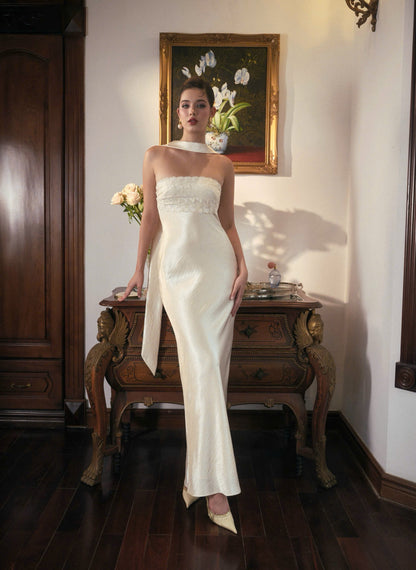 Kisserine Rosalia Dress - Ivory White