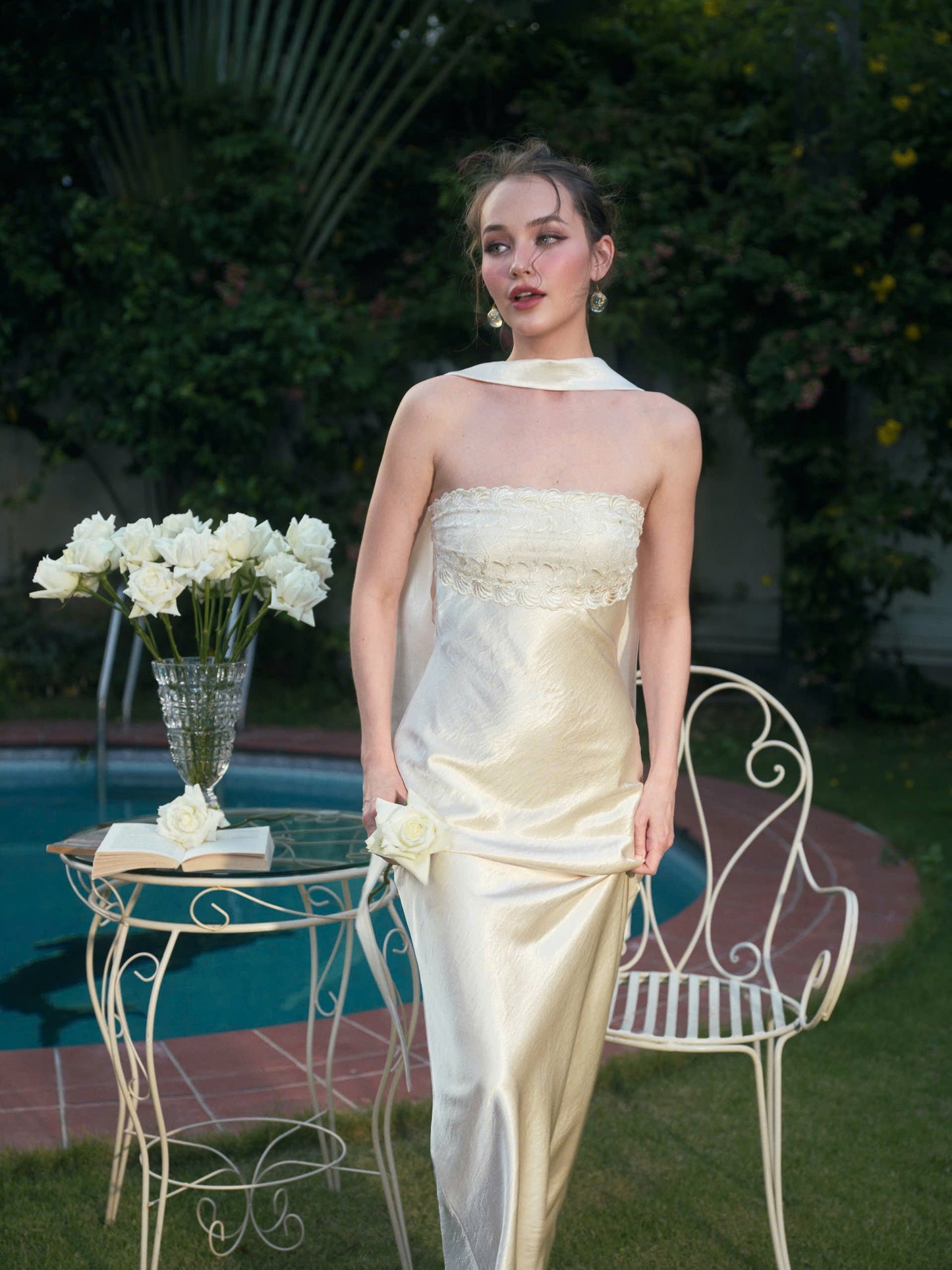 Kisserine Rosalia Dress - Ivory White
