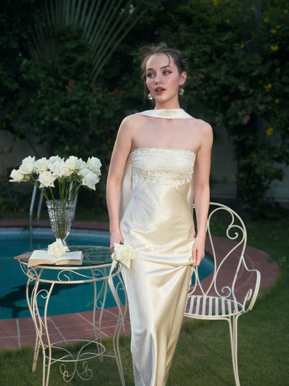 Kisserine Rosalia Dress - Ivory White