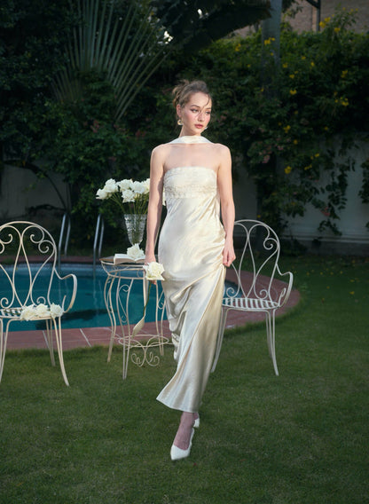 Kisserine Rosalia Dress - Ivory White