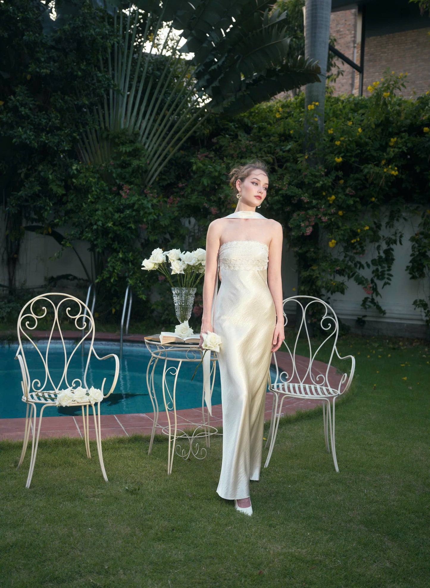 Kisserine Rosalia Dress - Ivory White