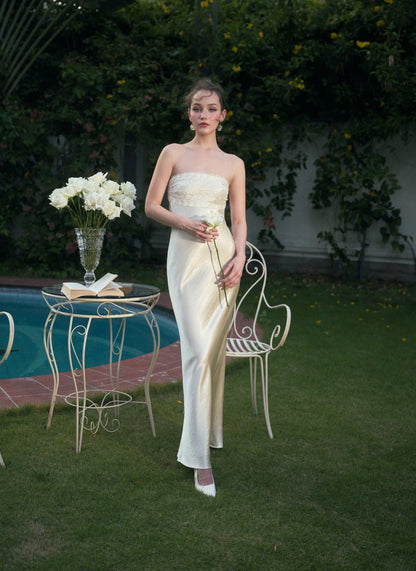 Kisserine Rosalia Dress - Ivory White