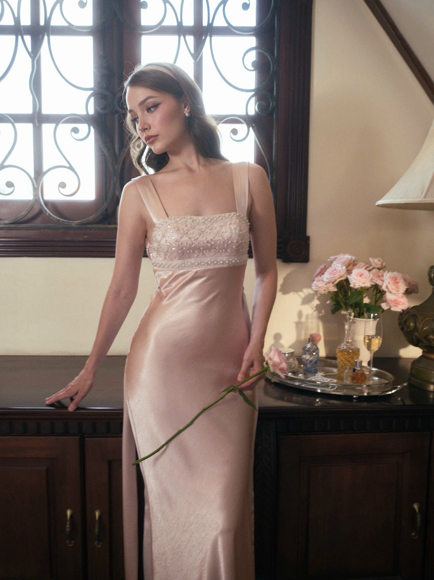 Kisserine Renaisee Dress - Coral Pink