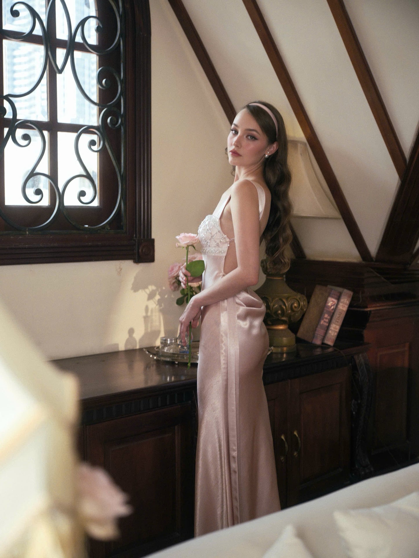 Kisserine Renaisee Dress - Coral Pink