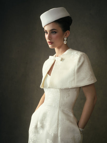 Kisserine Yvonne Dress - Ivory White