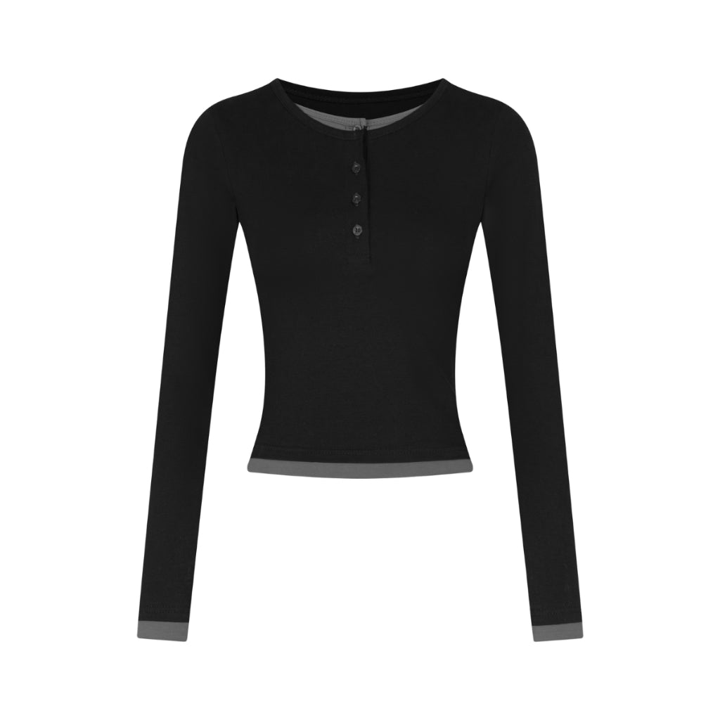 Calem Club Layered Button Top