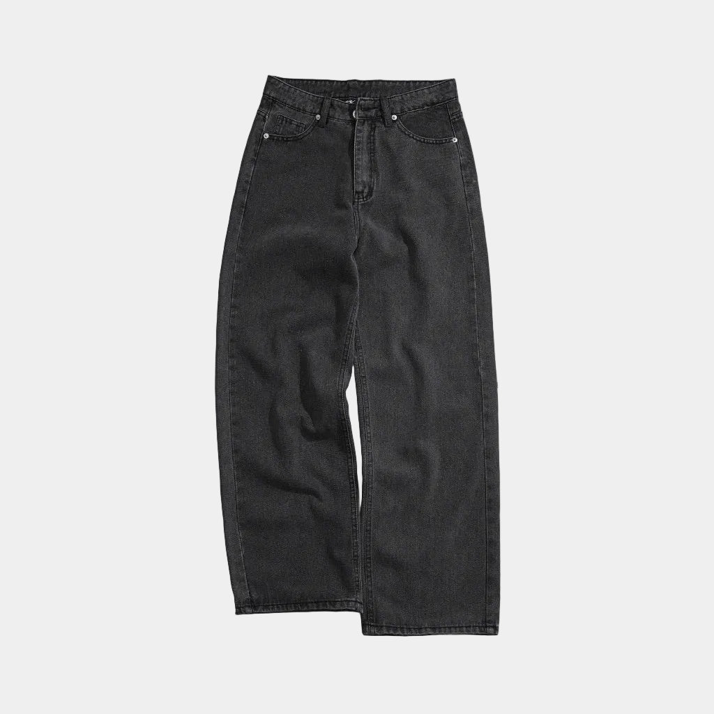 WHOSE Light Grey Wide Straight Jeans