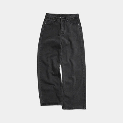 WHOSE Light Grey Wide Straight Jeans