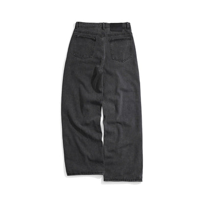 WHOSE Light Grey Wide Straight Jeans