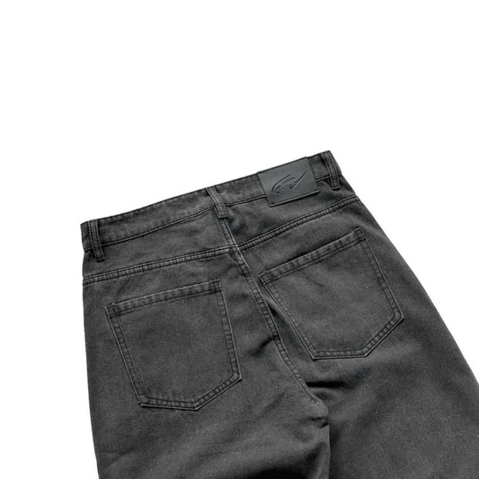 WHOSE Light Grey Wide Straight Jeans (Pre-order)