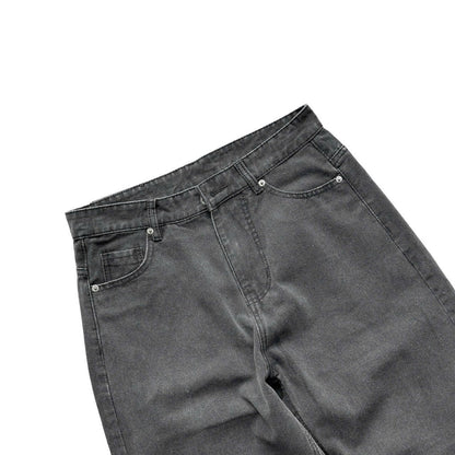 WHOSE Light Grey Wide Straight Jeans (Pre-order)