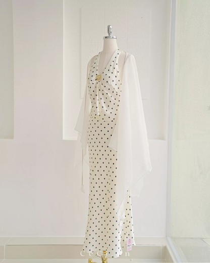 Ceci Lira Top - Ivory Polka