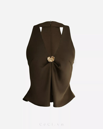Ceci Lira Top - Mocha Glow
