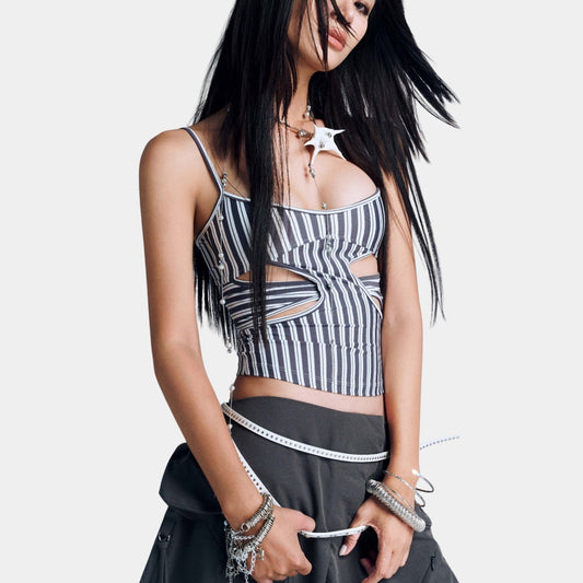 Bunny Hill Lucine Top - Navy Stripes