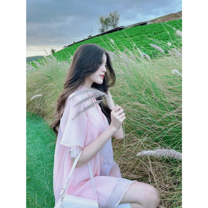 Aguja Lan Ngoc Bunny Print Halter Dress (Pre-order)