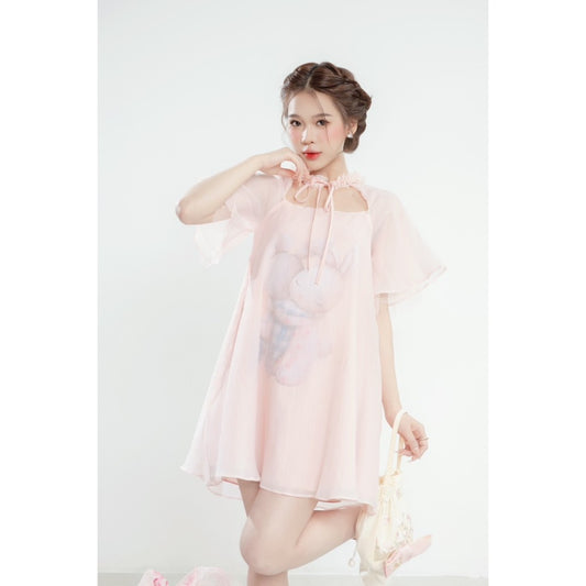 Aguja Lan Ngoc Bunny Print Halter Dress (Pre-order)