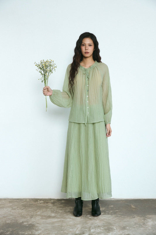Libe Lantern Sleeves Blouse (Pre-order)