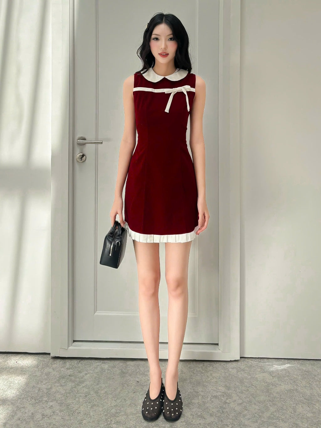 Mieufashionista Velvet Mini Dress Lealie