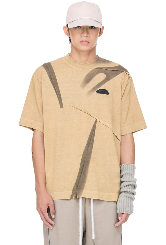 The Beuter Light Brown Wrinkled T-Shirt