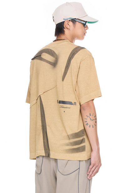 The Beuter Light Brown Wrinkled T-Shirt