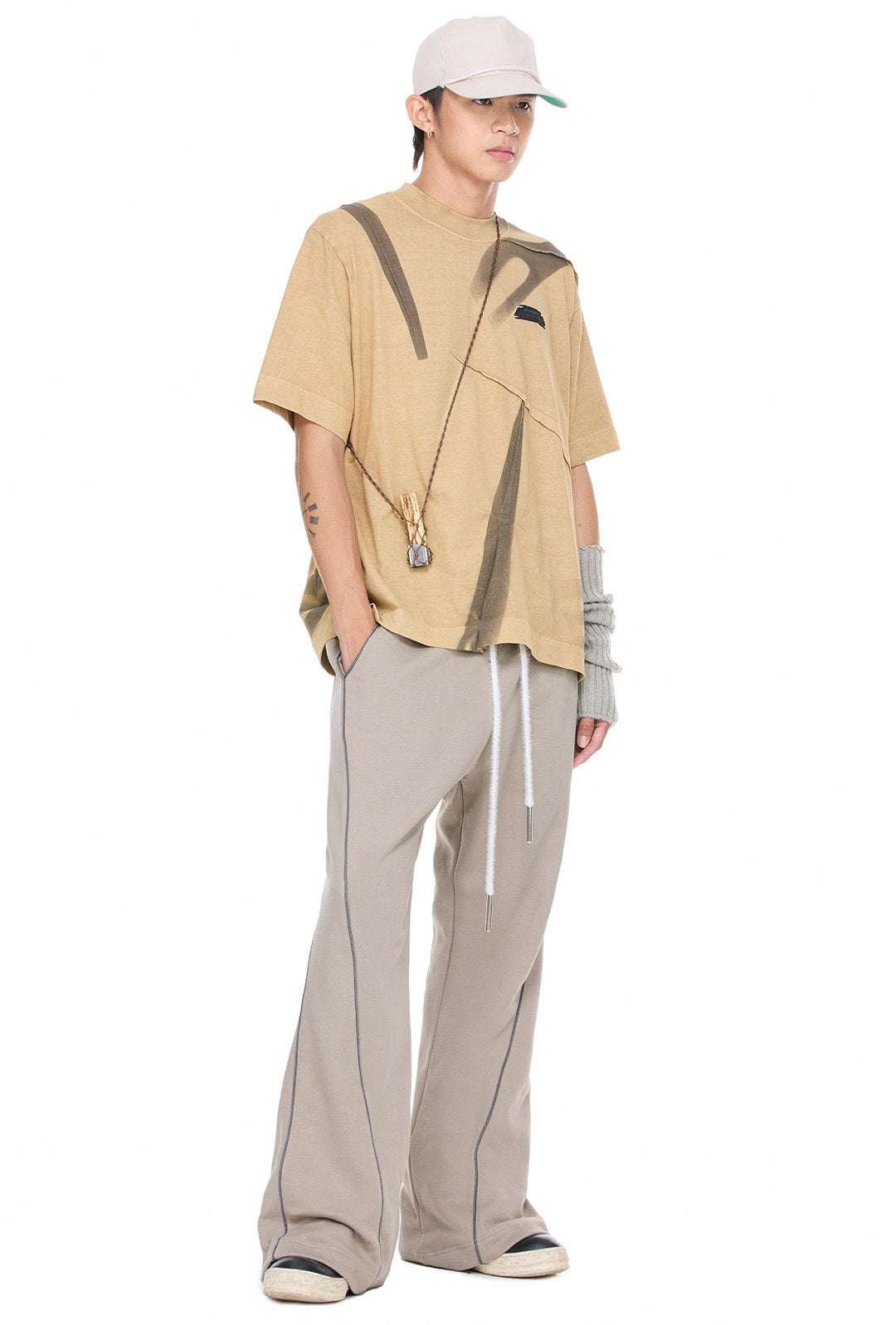 The Beuter Light Brown Wrinkled T-Shirt