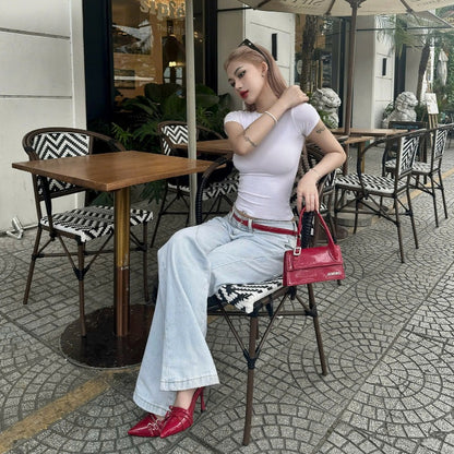 WHOSE Light Smoke Flared Jeans Wash Ver 1