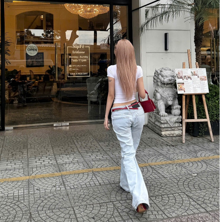 WHOSE Light Smoke Flared Jeans Wash Ver 1