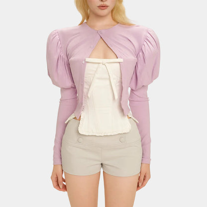 Monasaigon Lilac Top (Cardigan)