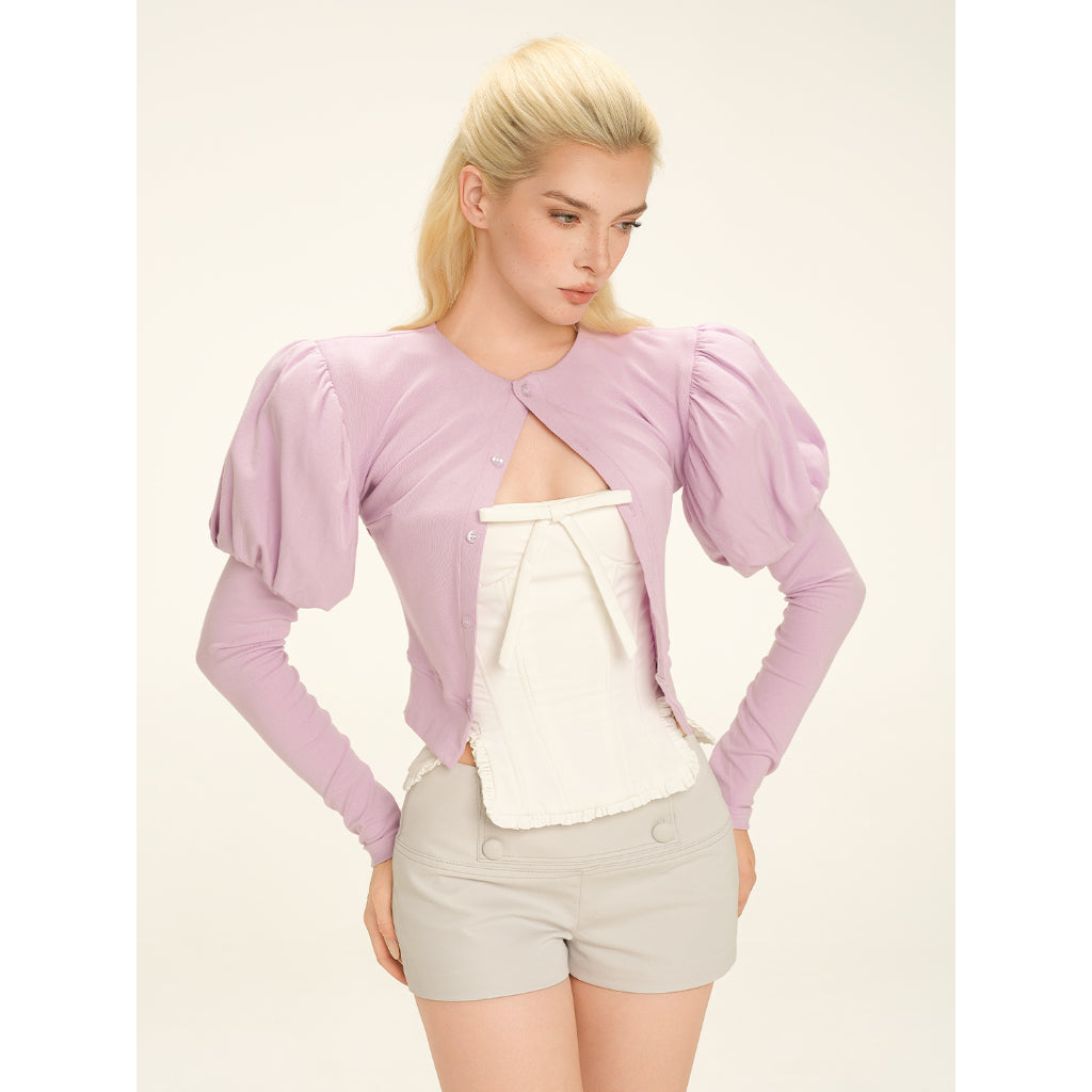 Monasaigon Lilac Top (Cardigan)