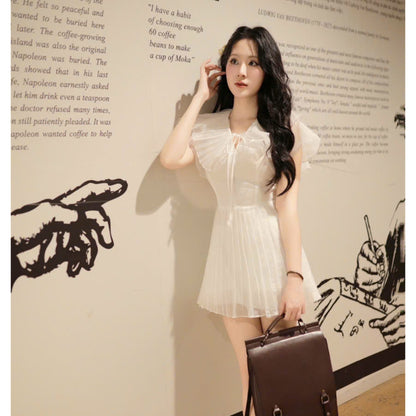 Aguja Lilie Pleated Silk Dress (Pre-order)