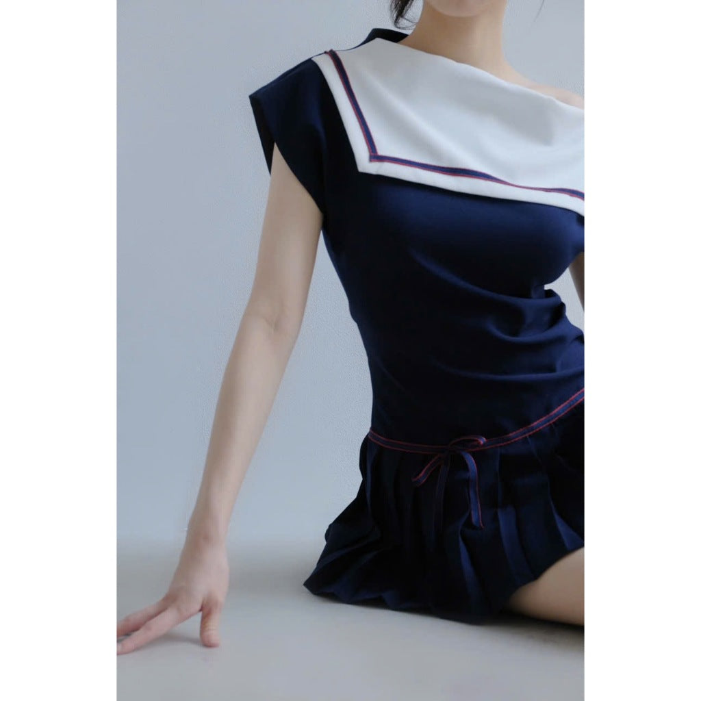 Aguja Lilina Pleated Off-Shoulder Dress (Pre-order)