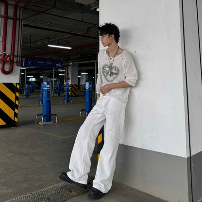 WHOSE White Flared Jeans Wash Ver 1