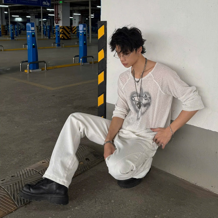 WHOSE White Flared Jeans Wash Ver 1