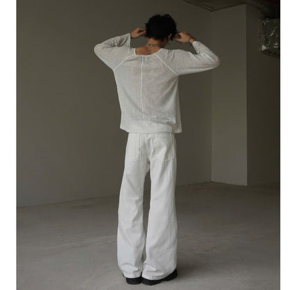 WHOSE White Flared Jeans Wash Ver 1