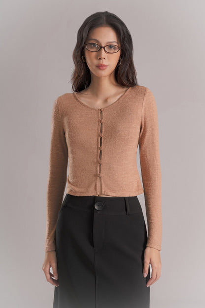 Libe Long Sleeves Buttoned Top (Pre-order)