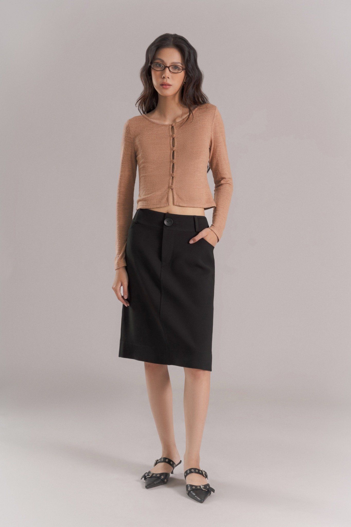 Libe Long Sleeves Buttoned Top (Pre-order)