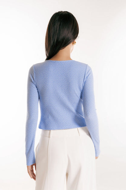 Libe Long Sleeves V Neck Top (Pre-order)