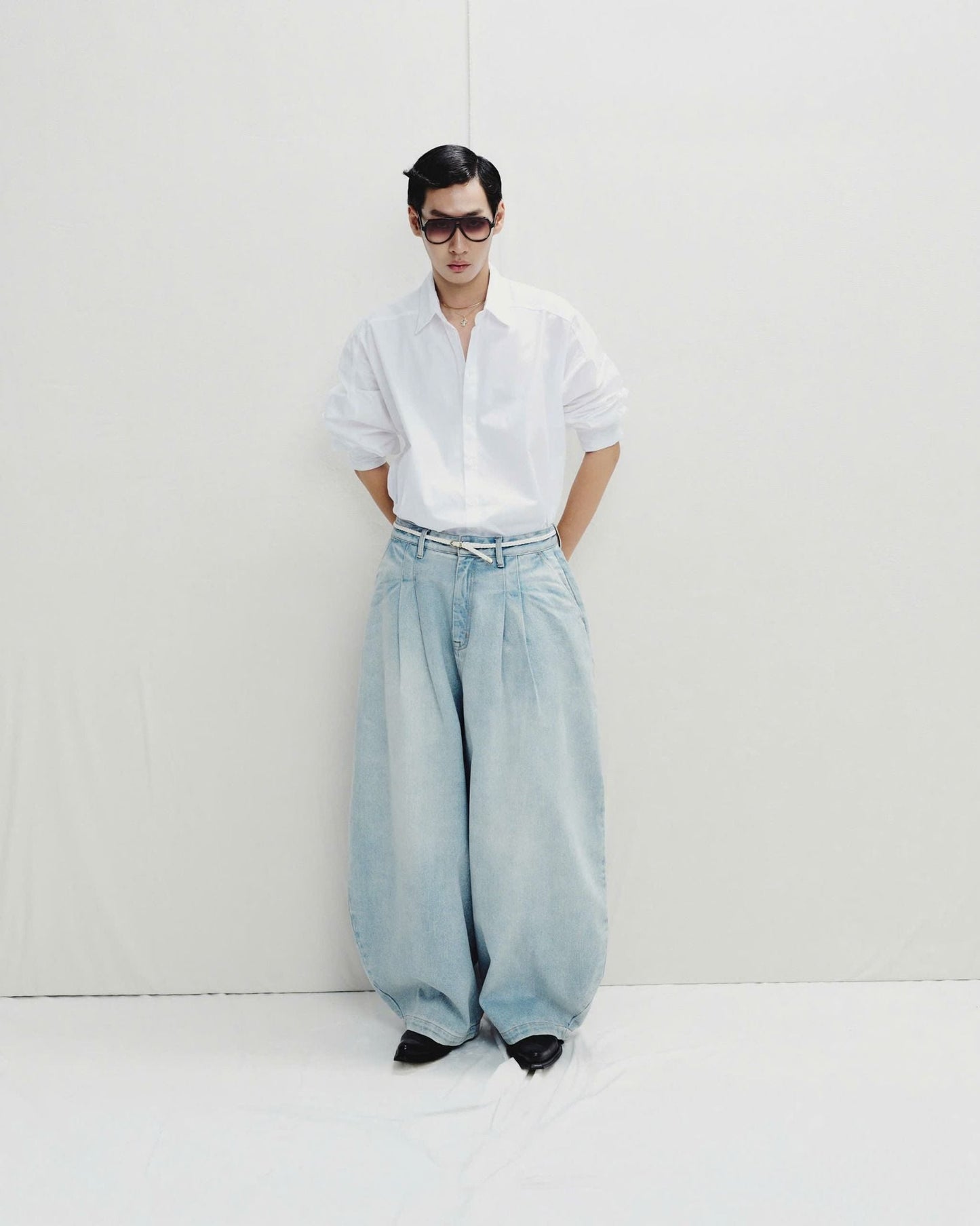 Hypnotism Loose Flow Denim Pants