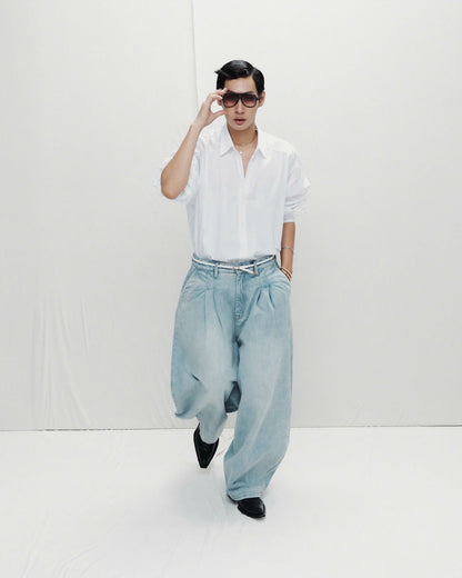 Hypnotism Loose Flow Denim Pants