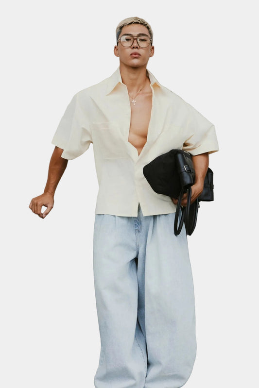 Hypnotism Loose Flow Denim Pants