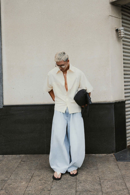 Hypnotism Loose Flow Denim Pants