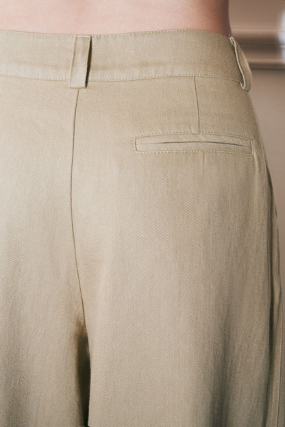 Libe Low Waist Khaki Trousers (Pre-order)