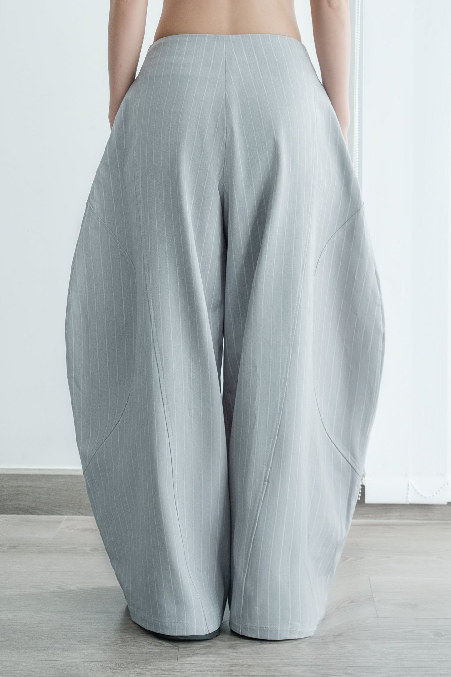 Bunny Hill Luft Pants (Grey Blue Stripes) (Pre-order) - Em Clothing