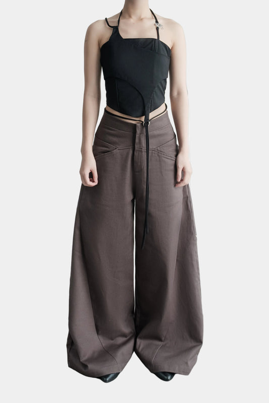 Bunny Hill Lullaby Halter Top (Black) (Pre-order) - Em Clothing