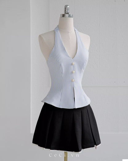 Ceci Maisie Top - Bluebell Sky
