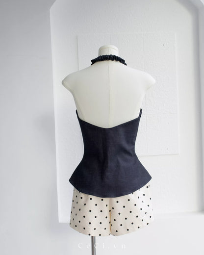 Ceci Maisie Top - Dark Denim